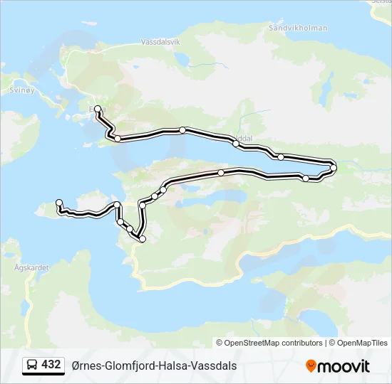 432 Bus Line Map