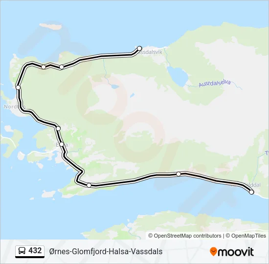 432 Bus Line Map