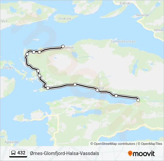 432 Bus Line Map