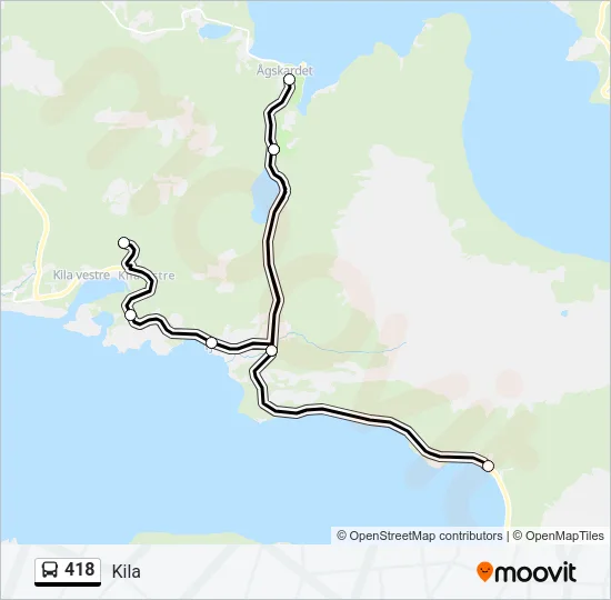 418 Bus Line Map
