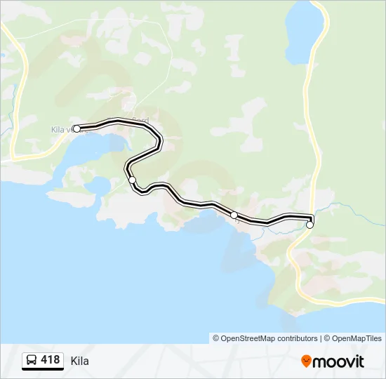 418 Bus Line Map