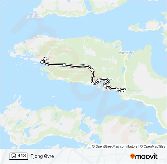418 Bus Line Map