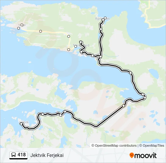418 Bus Line Map