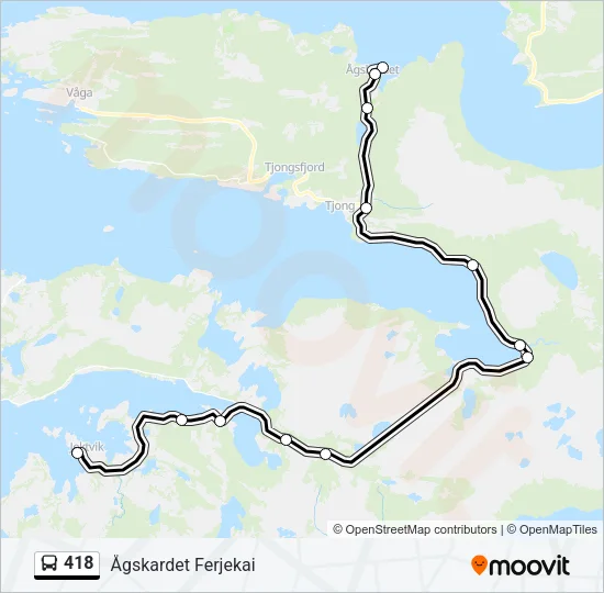 418 Bus Line Map