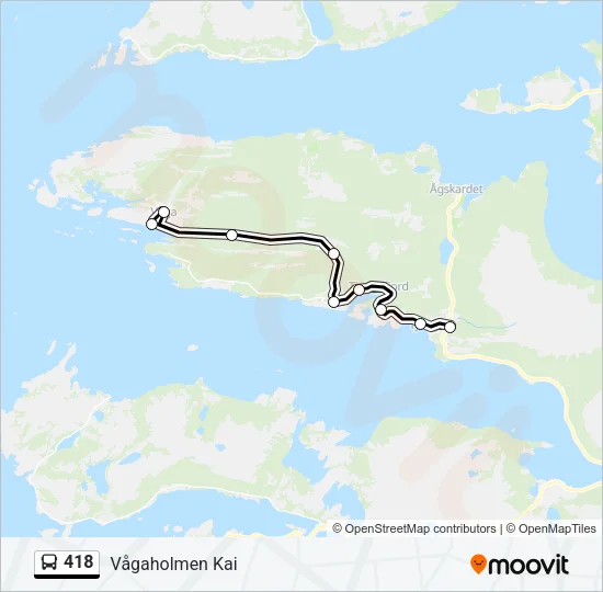 418 Bus Line Map