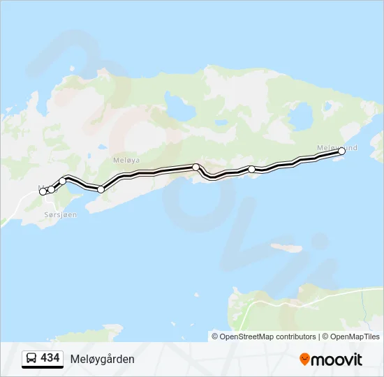 434 Bus Line Map