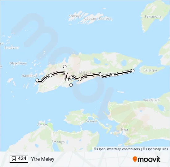 434 Bus Line Map