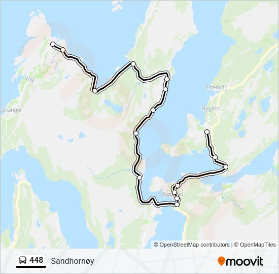 448 Bus Line Map