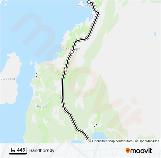 448 Bus Line Map