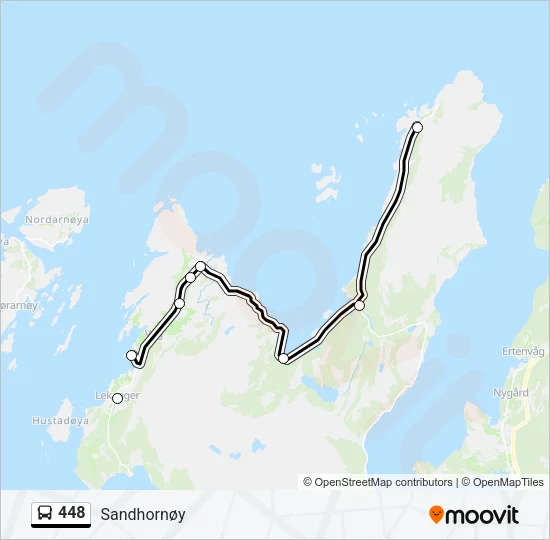 448 Bus Line Map