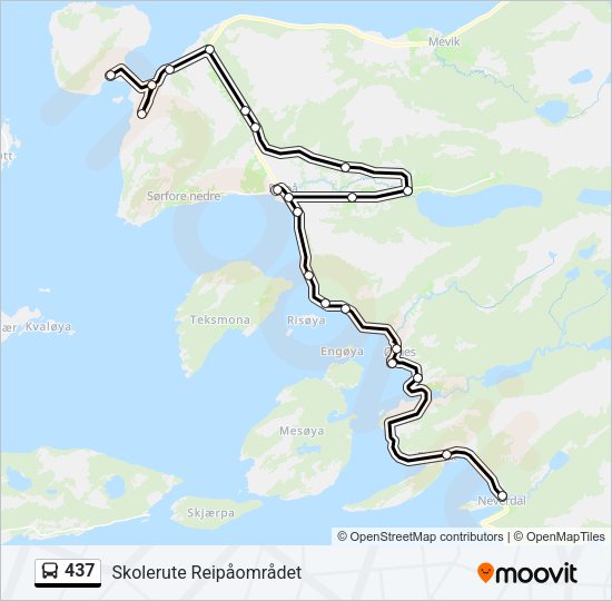 437 Bus Line Map