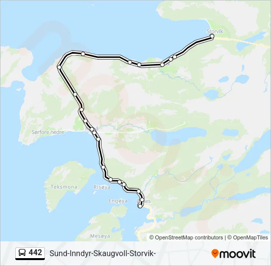 442 Bus Line Map