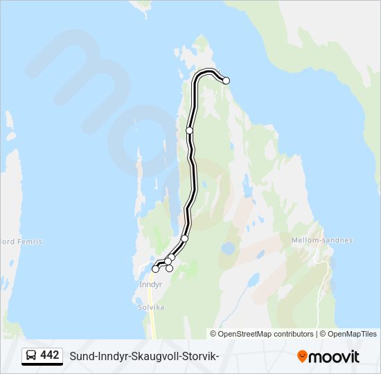 442 Bus Line Map