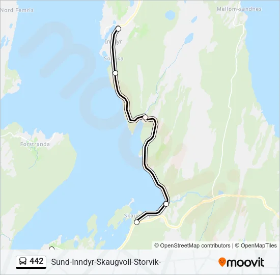 442 Bus Line Map