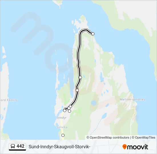 442 Bus Line Map