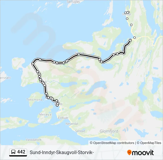 442 Bus Line Map
