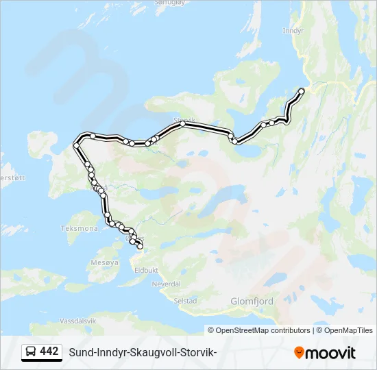 442 Bus Line Map