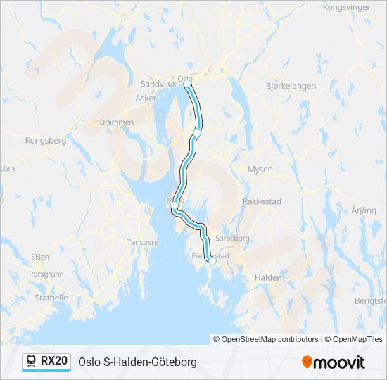 RX20 train Line Map