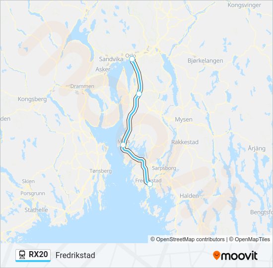 RX20 Train Line Map
