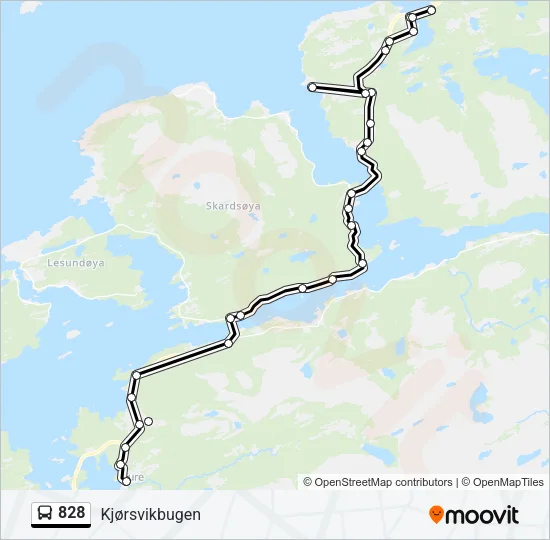 828 Bus Line Map