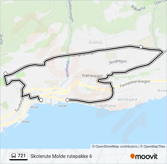 721 Bus Line Map