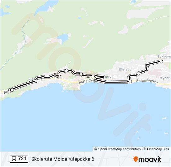 721 Bus Line Map