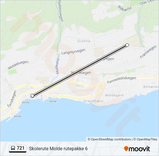 721 Bus Line Map