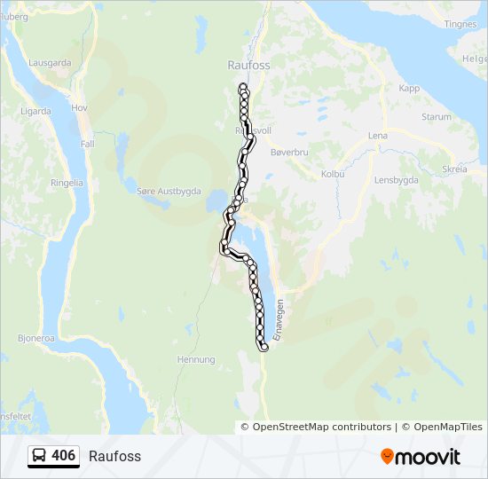 406 bus Line Map