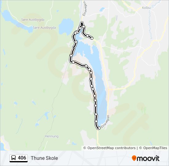 406 bus Line Map