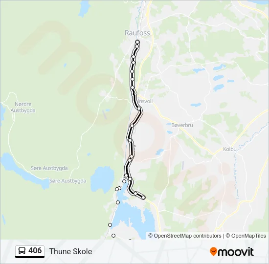 406 Bus Line Map
