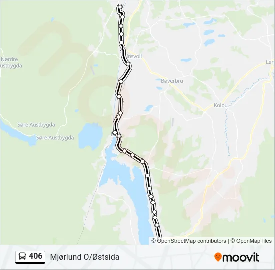 406 Bus Line Map