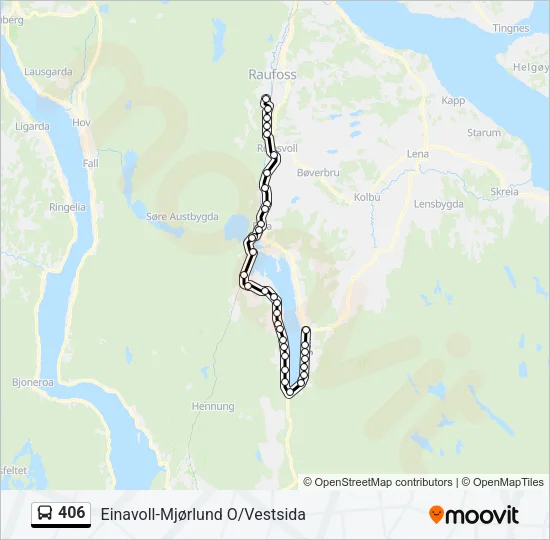 406 Bus Line Map