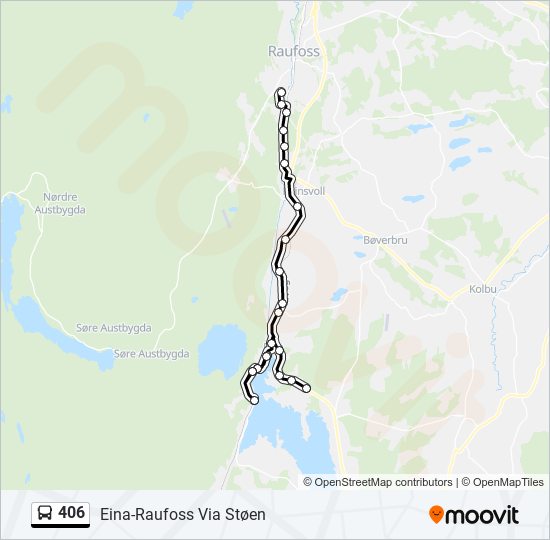 406 bus Line Map