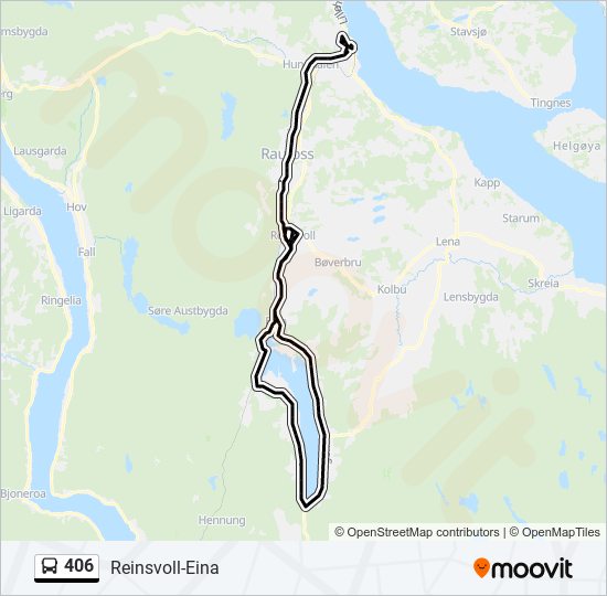 406 bus Line Map