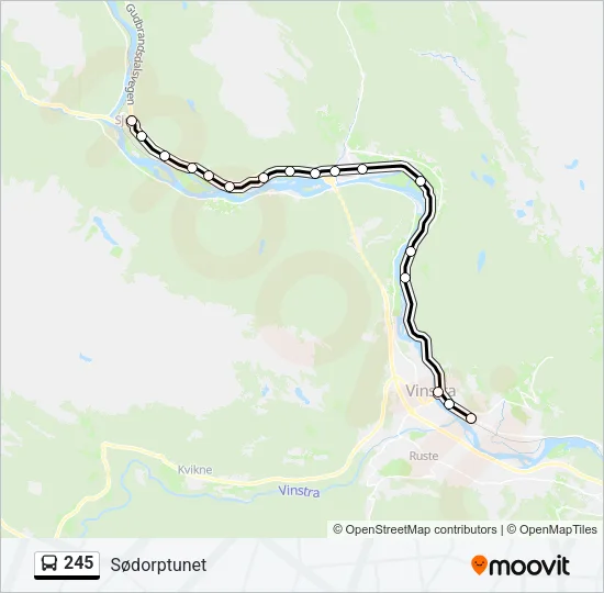 245 Bus Line Map