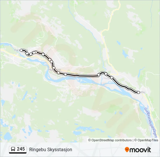 245 Bus Line Map