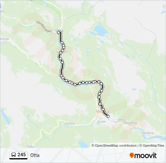 245 Bus Line Map