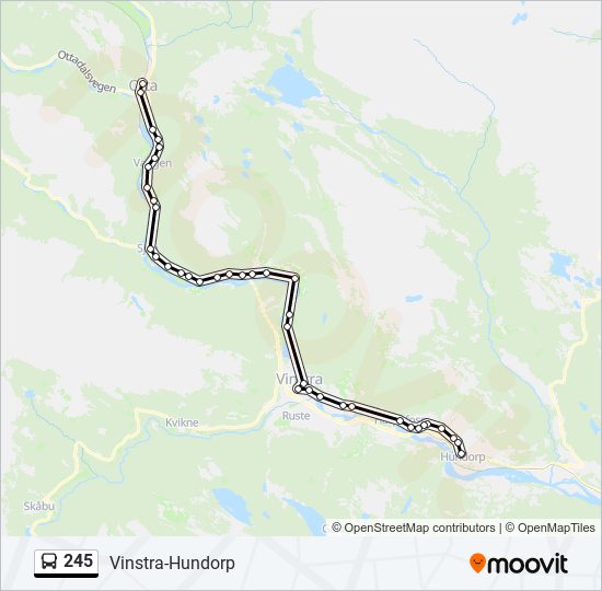 245 bus Line Map