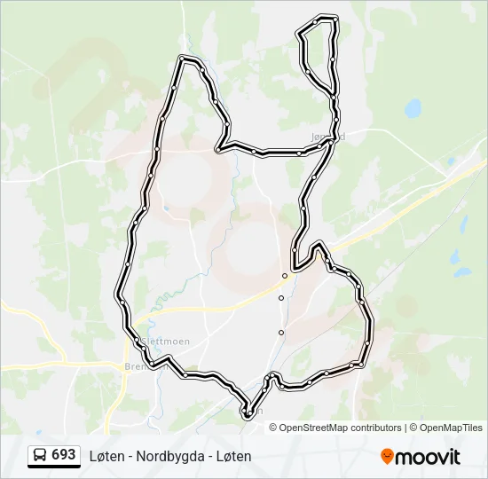 693 Bus Line Map