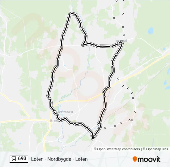 693 Bus Line Map