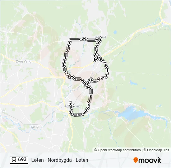 693 Bus Line Map