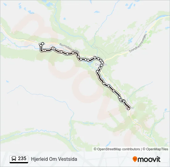 235 Bus Line Map