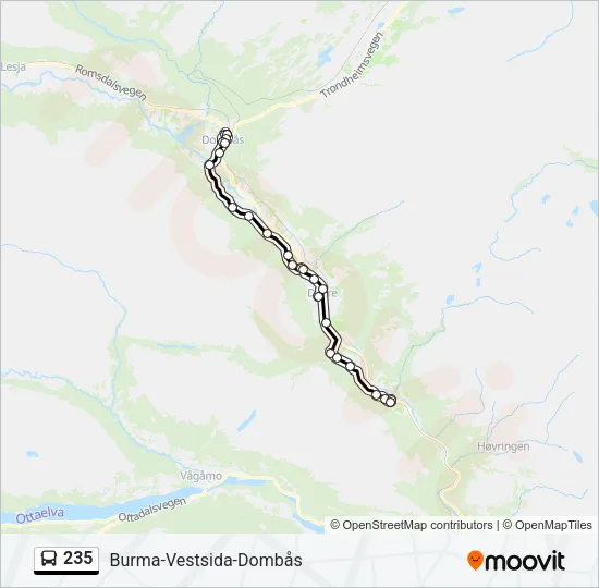 235 Bus Line Map