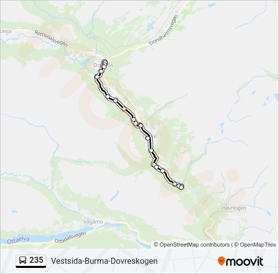 235 Bus Line Map