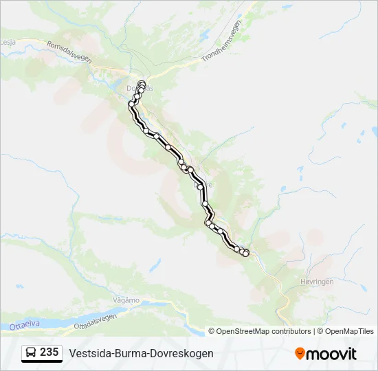 235 Bus Line Map