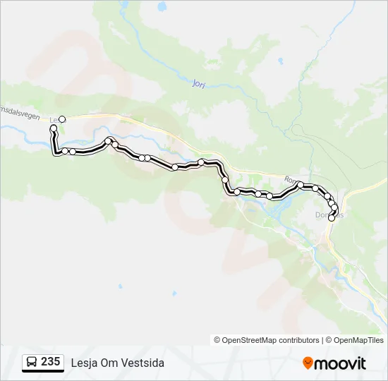 235 Bus Line Map