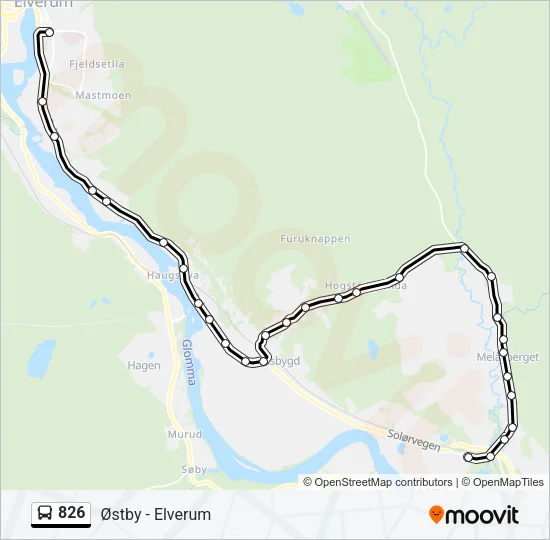826 Bus Line Map