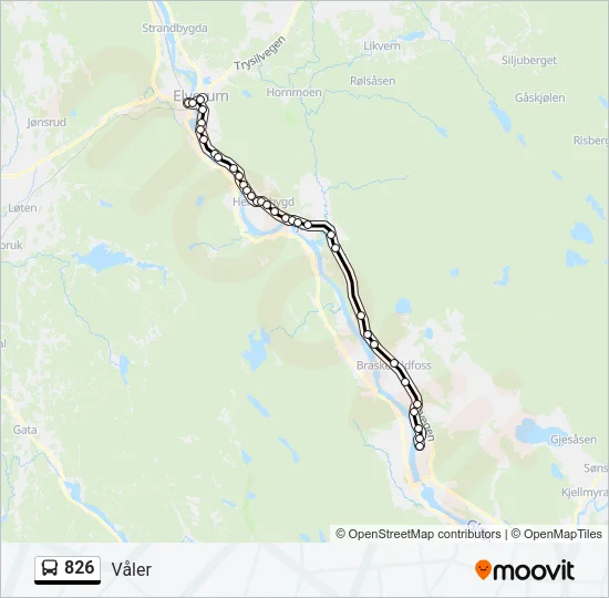 826 Bus Line Map