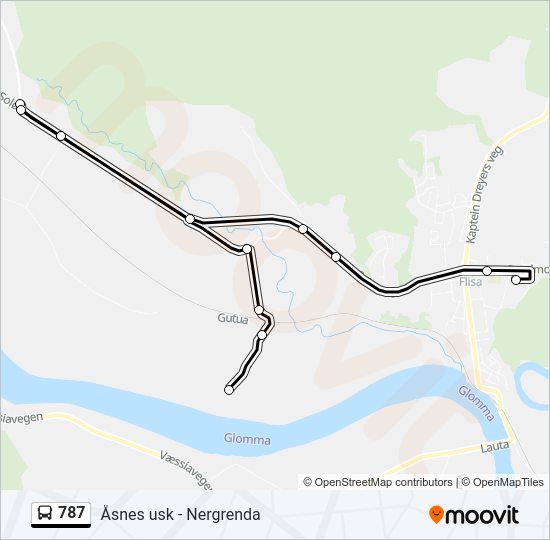 787 bus Line Map