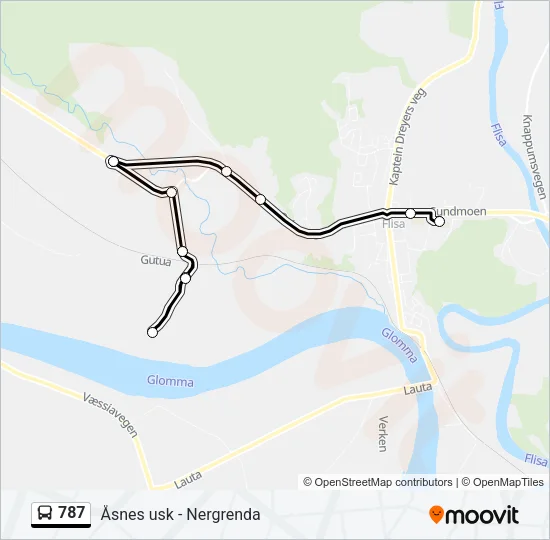 787 Bus Line Map